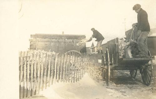 Off-Loading Corn from a Wagon