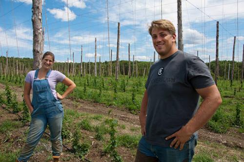 Alicia and Louis Hager at Hager Hops Farm