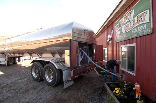 Milk Truck Fill Up at the Jahnke's Hemlock Valley Farm