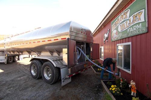 Milk Truck Fill Up at the Jahnke's Hemlock Valley Farm