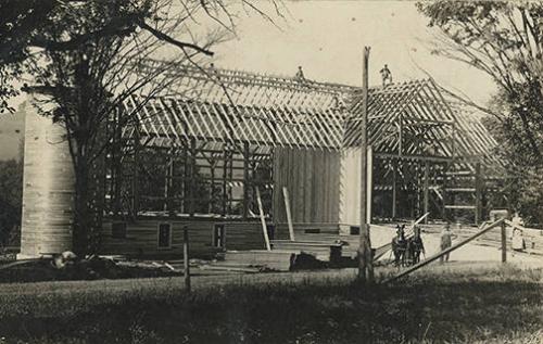 Barn Raising in Earlville, New York