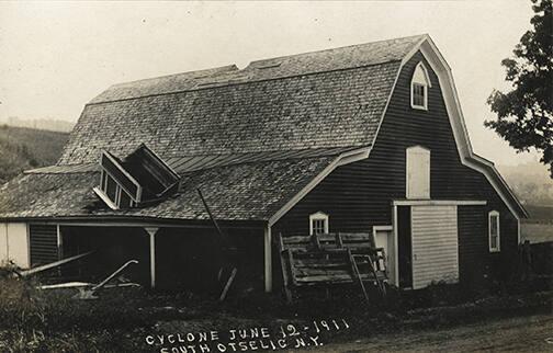 Cyclone Damage on Barn