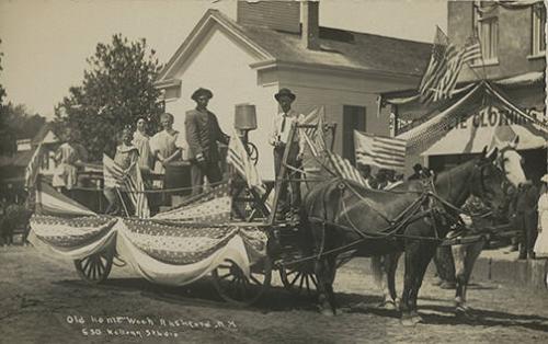 Parade Float at Old Home Week, Rushford, New York