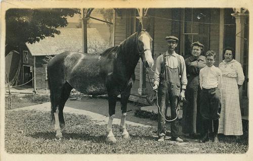 Family with Horse