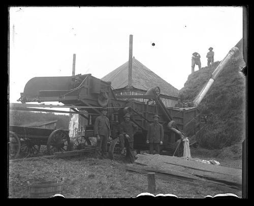 Crew with Case Thresher