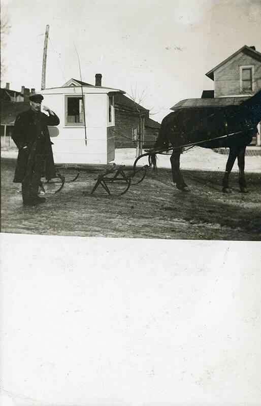 Rural Free Delivery Wagon on Sleds