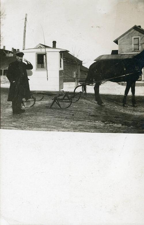 Rural Free Delivery Wagon on Sleds