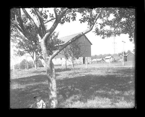 Little Boy and Barn