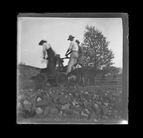 Three Men on Handcar