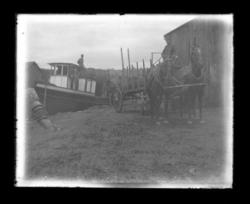 Moving Barrels from Boat to Wagon