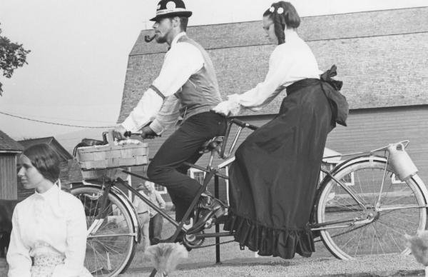 Bicentennial Celebration and Parade: A Couple Riding a Bike