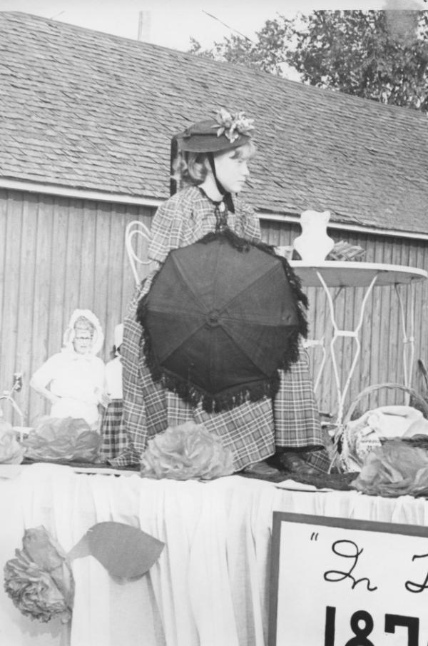 Bicentennial Celebration and Parade: Girl On Float with Umbrella