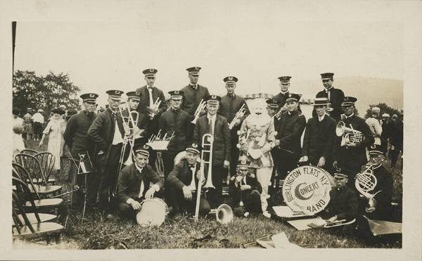 Clown with Burlington Flats Concert Band at Cobleskill Fair