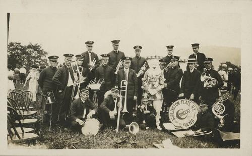 Clown with Burlington Flats Concert Band at Cobleskill Fair
