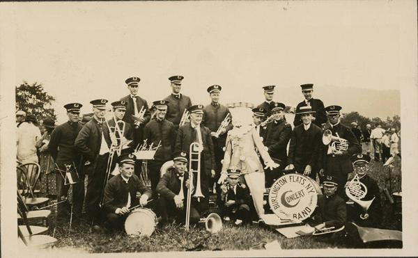 Clown with Burlington Flats Concert Band at Cobleskill Fair 2