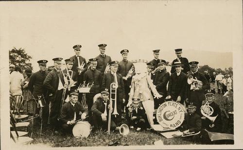 Clown with Burlington Flats Concert Band at Cobleskill Fair 2