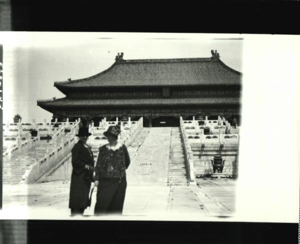 Two Women in a Plaza