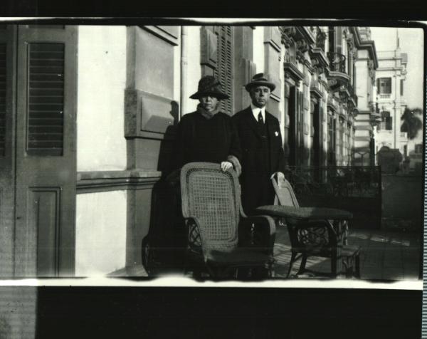 Mr & Mrs. White on a Porch