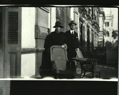 Mr & Mrs. White on a Porch