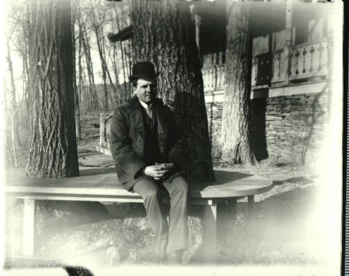 Man Sitting on Bench