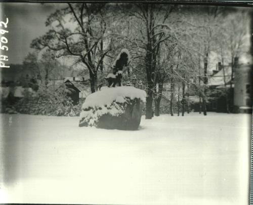 Hunter and Dog in Winter