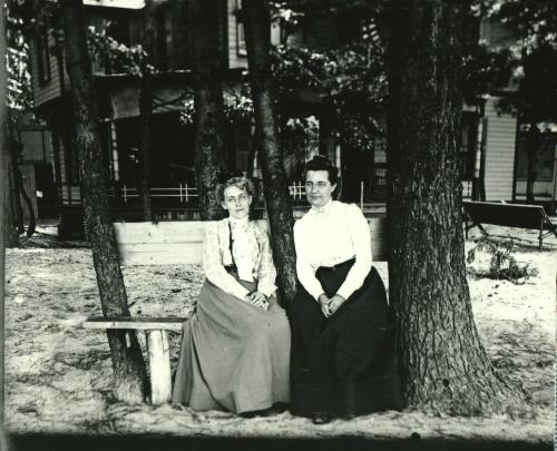 Two Women on Bench