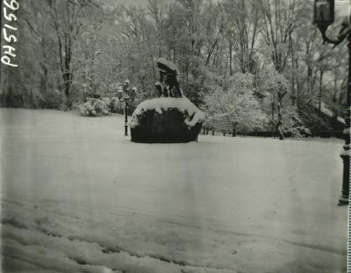 Hunter & Dog in Snow