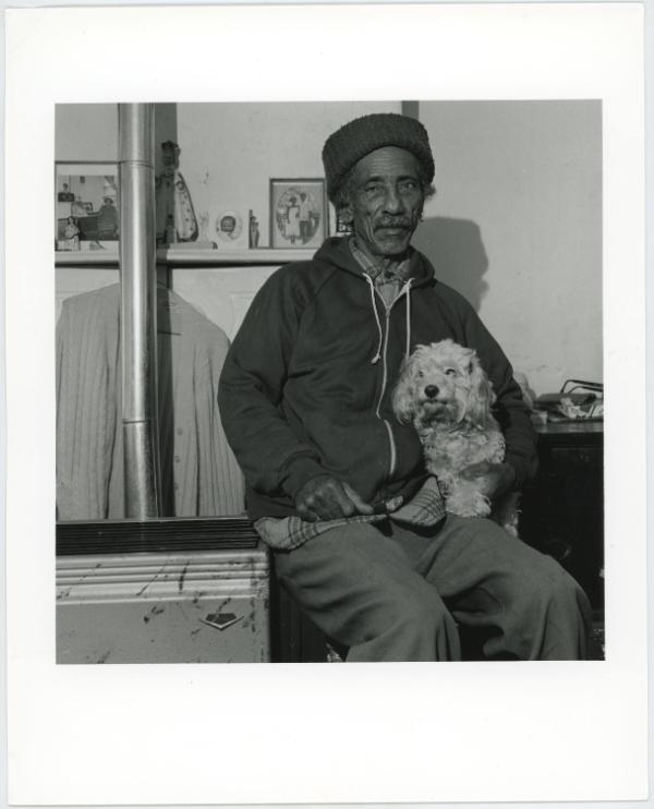 Puerto Rican Man with Dog, Buffalo, NY, 1985