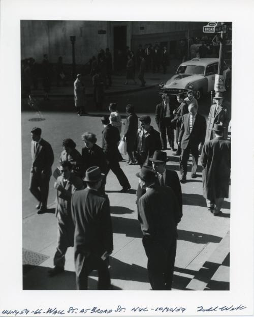 Wall St. at Broad St., New York, October 30, 1959