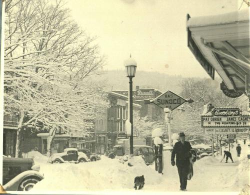 Main Street Cooperstown after the Snow of February 19, 1940