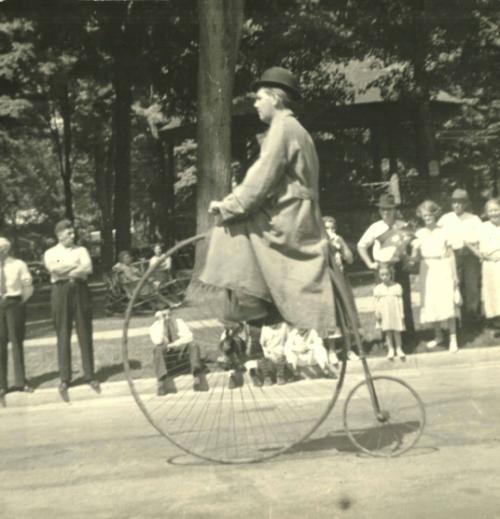 Firemen's Parade: Man on a Penny Farthing